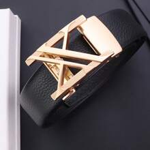 Men Belt Belt Metal Alloy Automatic Buckle Brand Luxury Design Waist Belts For Men Strap Male - 黑色 - 查看 9