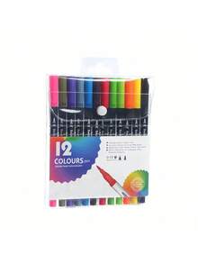 120PCS Dual Markers Double Point Fine & Brush Pen Sketch Colors Watercolor Drawing Professional Drawing Art Marker For School Supplied Students Stationery