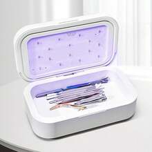 Nail Tool Sterilizer With 16 UVC Lamp Beads, 3 Modes Disinfection Box Sterilizing Of Quick Disinfection For Manicure Tools, Jewelry,Phone, Tableware,Watch - 白色 - 查看 2