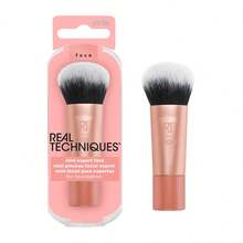 Real Techniques Mini Reisegrößen Experten Gesichts Make-up Pinsel für Foundation in Roségold, Multifunktions Gesichtspinsel für flüssige, cremige und pudrige Make-, einzigartiger Bubble Pinsel Kopf, synthetische Borsten, 1 Stück