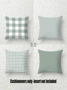 4pcs Light Green Striped Pillow Covers, Super Soft Comfortable Texture, Popular Model, Home Decorative Pillow Cases For Sofa, Living Room, Bedroom, Without Pillow Insert - Multicolor - View 13