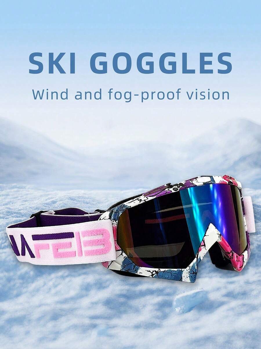 1 Peça Óculos de Esqui Outdoor à Prova de Vento, Óculos de Neve MOTO, Óculos de Ciclismo Outdoor, Óculos de Esqui à Prova de Vento