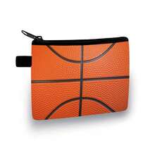 酷炫足球主题零钱包，色彩缤纷，节日足球印花，休闲风格，涤纶材质 - 彩色 - 查看 5