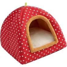 Yajuyi Cama para Gatos, casa para Dormir, Cueva cálida, Perrera para Perros, cojín Suave para Interiores, Tienda Cerrada, cabañas, sofá para Mascotas, Gatos, Verde - Azul verdoso - Ver 16