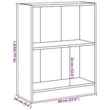 Libreria Larryhot Grigio Cemento 60x24x76 cm Legno ingegnerizzato, resistente e durevole, facile da montare, stile decorativo, adattA, Per riporre soprammobili, statuette, libri, piccoli oggetti, ecc. - Grigio - Visualizzare 10