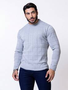 Luxury Knitted Sweater, Men's Blouse, High Quality, Immediate Shipping, Winter, Father's Day - 銀色 - 查看 3