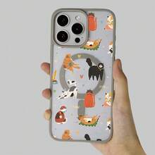 Katze-Muster Handyhülle mit magnetischer Ladefunktion kompatibel für iPhone 17, 16, 15, 14, 13, 12 und 11 Pro Modelle schockproof, fingerabdruckresistent, rutschfest und kratzfest leicht zu transportieren mit starker magnetischer Haftung das perfekte Geschenk für Familie, Freunde, Kinder, Freund oder Freundin ideal für Geburtstage, Weihnachten, Ostern, Valentinstag und andere Feiertage
