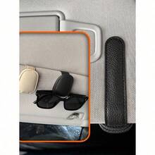 1Pc Universal Car Sun Visor Glasses Clip, PU Material, Auto Eyeglasses Holder, Vehicle Interior Accessories, Eyewear Storage Bracket Sun Travel Cool Suitable For Self-Driving Travel, Vacation, Back To School, Weekend Camping, And Can Also Be Given As A Gift To Mother, Girlfriend, Boyfriend, Father, A Perfect Gift Travel Essentials Travel Accessories Travel Bag Vacation Holiday School Stuff Glasses Case Sunglasses Women - 隨機顏色(1件) - 查看 5