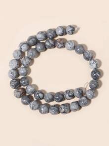 Cuentas de piedras naturales, cuentas sueltas de obsidiana, jade birmano, ojo de tigre, redondas y lisas, piedras preciosas de curación de energía para hacer joyas, pulseras y collares DIY