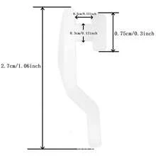 2Set (50pcs/Set)Strong White Curtain Track Glide Runner Glider Hook For Swish Railing - White - View 4