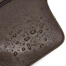 Women's Chest Bag Retro Rivet Decor Adjustable Belt Waist Pack Black Faux Leather Waist Bag With Multiple Compartments - 壓變咖啡色 - 查看 2