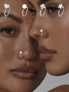 1 Piece Of S925 Sterling Silver Nose Ring With Geometric, Niche & Stylish Design Sensibility, Including Pierced Nose Ring Style. Suitable For Women's Daily Wear, It Is Also An Excellent Gift For Girlfriends, Mothers And Sisters.