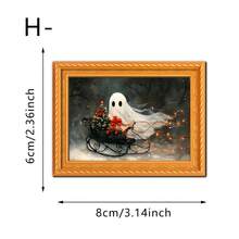 1/8 件油画风格磁性装饰艺术冰箱贴，圣诞树和鬼魂创意磁铁，圣诞节万圣节时尚磁性冰箱贴套装，方便在冰箱上整理用于厨房整理和展示 - 多色1 - 查看 15