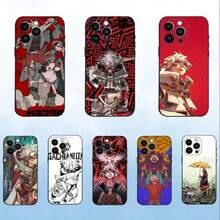 Funda de Teléfono Anime G-Gachiakuta Compatible con  16,15,14,13,12,11 Plus,Pro Max,XS,X,XR,SE,Mini,8,7, Funda Negra de Silicona Suave, Funda Compatible con  17, Funda  17 Pro, Funda  17 Pro Max - z6 - Ver 1