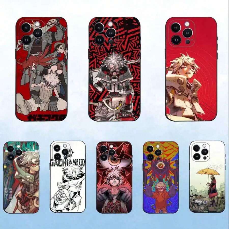 Funda de Teléfono Anime G-Gachiakuta Compatible con 16,15,14,13,12,11 Plus,Pro Max,XS,X,XR,SE,Mini,8,7, Funda Negra de Silicona Suave, Funda Compatible con 17, Funda 17 Pro, Funda 17 Pro Max - z6 - Ver 1
