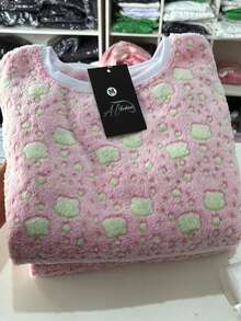 Printed Soft Fleece Complete Pajamas SHIPPING RANDOMLY ACCORDING TO STOCK AVAILABILITY - Random - View 5
