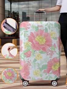 Capac compartiment bagaje cu model floral, 18-32 inch, capac flexibil pentru compartiment bagaje, potrivit pentru capacul compartimentului bagaje de 18-32 inch, protector anti-zgârieturi, protector compartiment bagaje, capac protector pentru compartiment bagaje, capac de protecție, capac anti-praf, husă de praf pentru valiză, accesorii de călătorie, înapoi la școală, rechizite școlare, magazin, înapoi la școală, sală de clasă, coajă