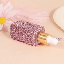 New High-End Rhinestone Square Dropper Bottle, Glass Liquid Filling Bottle For Serum/Essential Oil, With Dropper, Exquisite Design, 5ml/10ml Options - Multicolor - View 2