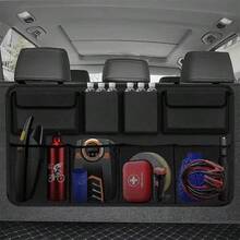 1pc Oxford Cloth Car Trunk Storage Bag, Multi-Function SUV Backseat Organizer Hanging Net Pocket