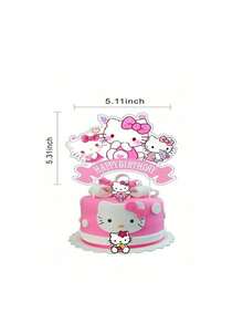 25 شوكة كعكة على شكل قطة KT لتزيين الكعك في حفلات المنزل والحرم الجامعي وحفلات التجمع، ديكور حفلة