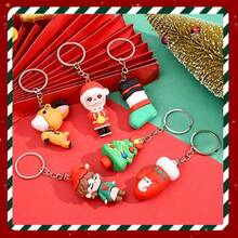 2pcs Christmas Keychain Pendants, Small Gift Christmas Presents, Backpack Decorations, Christmas Gifts, Holiday Gifts(Styles In The Picture Will Be Shipped At Random)(Micro String Color, Dyeing Is A Normal Situation)