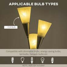 Modern 3-Light Upright Floor Lamp For Living Room - Stylish Standing Lamp With Durable Steel Base For Bedroom - Bulb Not Included - Sleek Silver Design - Silver - View 7