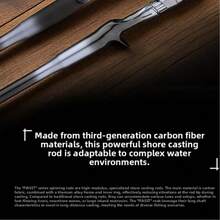 Caña de pescar de fibra de carbono de 180 cm - Alta sensibilidad para spinning/casting, punta de caña a prueba de explosiones, mango ergonómico de una sola pieza con tacto suave, adecuada para pesca en agua salada | Regalo perfecto para pescadores, equipo de pesca moderno | Excelente regalo para el Día de Acción de Gracias