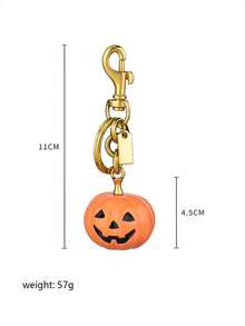 1 قلادة مفتاح بشكل قرع وجمجمة للهالوين، إكسسوارات السيارة والحقيبة والهدايا للأصدقاء والمعلمين في عيد الميلاد والهالوين، حامل بطاقة الهوية وإكسسوارات الحقيبة