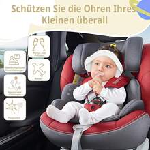 Faltbare Baby Ohrenschützer – Lärmschutz Kopfhörer mit dick gepolsterten Kapseln & robustem Gehäuse, verstellbar für Neugeborene bis 48 Monate