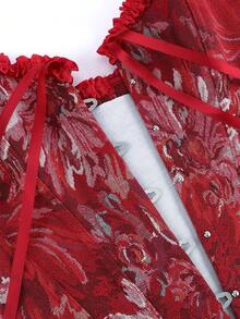 Gorset damski w stylu vintage z koronkową lamówką, modny gorset, świąteczne ubrania na Halloween, damskie topy na Nowy Rok 2026, nowość