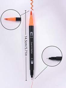 120PCS Dual Markers Double Point Fine & Brush Pen Sketch Colors Watercolor Drawing Professional Drawing Art Marker For School Supplied Students Stationery