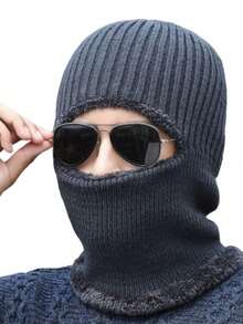Winterbalaclava Skimaske, warm gestrickt aus Fleece, Vollgesichtsschutz für Herren und Damen, windundurchlässig für Outdoor-Sport und Radfahren