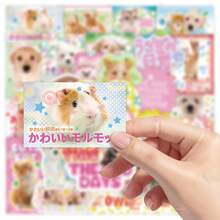 40张复古贴纸，可爱动物海豹贴纸，猫狗装饰贴纸，DIY行李贴纸 - 彩色 - 查看 5