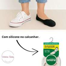 Women's Invisible Half Slipper - Selene - 7760.001 BLACK NUDE WHITE / 34 To 38 - Black - View 8