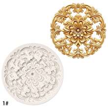 1pc Multifunctional Circular Flower Silicone Mold - Suitable For Handicrafts, Artistic Resin Silicone Mold - Light Grey - View 14