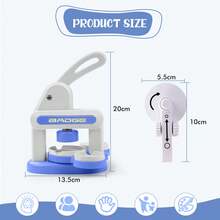 DIY Children's Breast Button Machine Fridge Magnet Badge Machine (Blue) - Blue - View 6