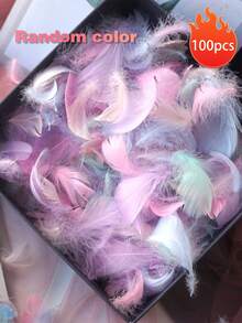 Colorful Feathers For DIYCrafting, Soft Native FeathersAccessories For PartyDecorations,FeatherMask,Windbell AndEarrings(100PCS)