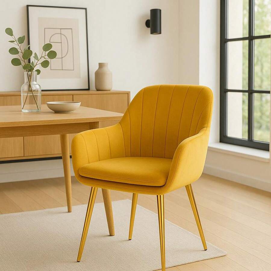 Sillas de comedor - Amarillo - Ver 1