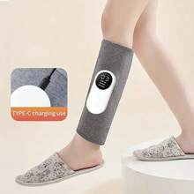 LOVEWE 1 PC Cordless Leg Massager With 3 Intensities And Heat Function, Air Compression Leg Massager With Adjustable Settings, Easy To Use Foot Calf Thigh Knee Massager, Portable Leg Massager For Home And Office Use - 灰色 - 查看 6