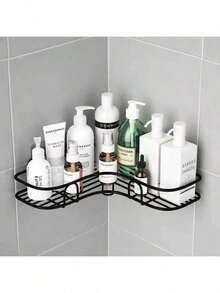 1pc Bathroom Shelf, Shower Caddy Rack, Bathroom Kitchen No Punching Triangle Storage Rack,Punch-Free Bathroom Storage Rack, Kitchen Storage Utensils, Room Decorations, Can Be Used To Store Cleaning Brushes, Cleaning Cloths, Cleaning Agents, Etc., Suitable For Kitchens, Restaurants, Parties, Gatherings, Gifts For Friends, Family Gifts, Christmas Decoration Gifts., Home Decoration, Christmas Gifts, Home Gifts, Room Decoration