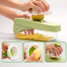 Multi-Functional Vegetable Slicer, Potato Slicer, Shredder, Onion Chopper, Vegetable Cutter - Multicolor - View 8