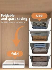 2 Pieces Foldable Plastic Storage Box Set, Stackable Drawer Baskets For Wardrobes, Cabinets, Kitchens, Bathrooms, And Offices - Versatile Storage Boxes For Home, Kitchen, Bathroom, And Office Use