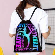 Mochila de gimnasia y yoga - Mochila de cordón, bolsa de gimnasio para entusiastas de la danza y la gimnasia, almacenamiento plegable, bolsa de cordón, bolsa de natación, ligera, gran capacidad, almacenamiento de zapatos, bolsa deportiva, bolsa de viaje de fitness y yoga, regalo para aficionados al fútbol 41cm*33cm