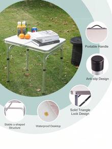 360° Portable Folding Garden Dining Table, Heavy Duty Aluminum Table, Multifunction Work Table, Large Outdoor Garden Dining Table - 銀色 - 查看 3
