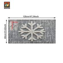 1pc/2pcs Winter Snowflake Pattern Bath Mat, Imitation Cashmere Material, Plush Decoration, Suitable For Bathroom, Doorway, Kitchen And Holiday Decoration, Machine Washable, Gift Choice - Multicolor - View 17