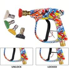 High-Pressure Foam Cannon, Adjustable Foam Lance With Aluminum Body, For Home Car Wash Foam Blaster, Car Wash Cleaning Bottle, Car Wash Kit, Car Accessories