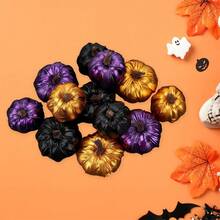 Mini Pumpkin Decorations Halloween Thanksgiving Fall Home Table Indoor Outdoor Decorations - Black - View 3