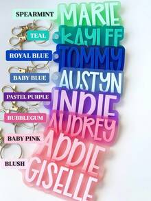 Thẻ tên móc khóa ba lô tùy chỉnh, Móc khóa tên Acrylic cá nhân hóa, Thẻ tên Acrylic tùy chỉnh, Thời trang, Nhiều màu sắc, Dễ thương, Đơn giản, Kawaii, Quà tặng tùy chỉnh độc đáo, Thích hợp làm quà tặng Giáng sinh, Quà tặng ngày lễ tình nhân, Quà tặng sinh nhật tùy chỉnh tự làm, Quà tặng kỷ niệm, Quà tặng cặp đôi, Quà tặng Ngày của Mẹ, Quà tặng đám cưới, Quà tặng phù dâu, Quà tặng tiệc tùng, Quà tặng năm mới, Quà tặng bạn thân - Nhiều màu - Xem 7