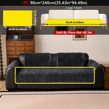 1PC New Sherpa Fleece Jacquard Sofa Cushion - Thickened Warm Seat Pad With Wave Pattern Design, Protective Cover For 1-4 Seater Sofas, Non-Slip All-Season Universal Use, Multi-Purpose For Home Room Decor And Furniture Protection - Multicolor - View 20