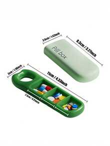 Portable Mini Pill Organizer, Portable Pill Box, Travel Pill Box, Mini Pill Box, Carry Pill Box At Workwith 3 Compartments For Travel, Home Organization And Storage, Ideal For Daily Medication Management, Portable Pill Box - Multicolor - View 8